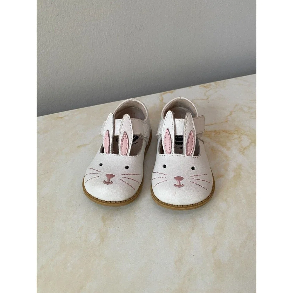 Livie & Luca Toddler Girls Molly Bunny/Rabbit Shoes - White Size 4 Leather